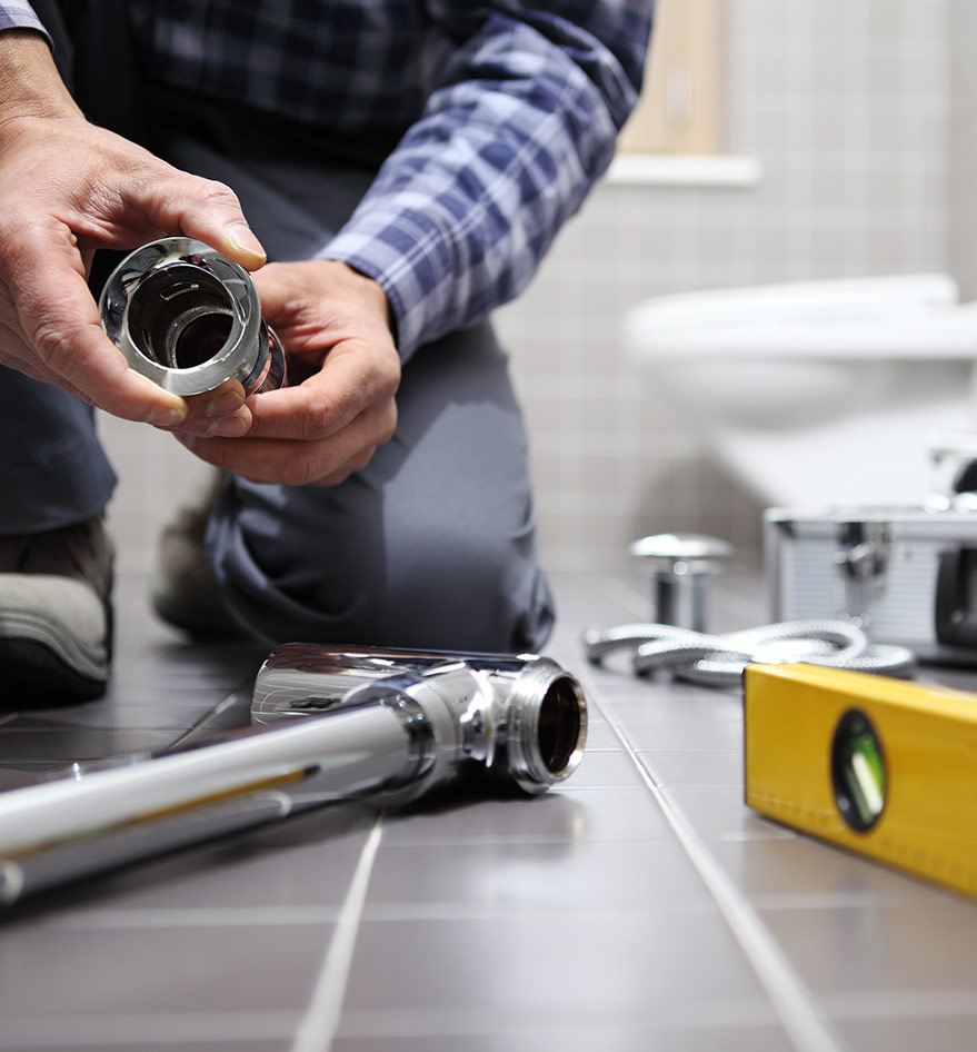 Plumber Assembling Bathroom Pipes — Reliable Local Plumbers in Surfers Paradise, QLD