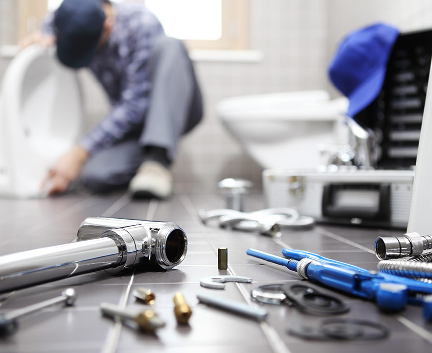 Plumber Preparing to Install Bathroom Sink — Reliable Local Plumbers in Robina, QLD