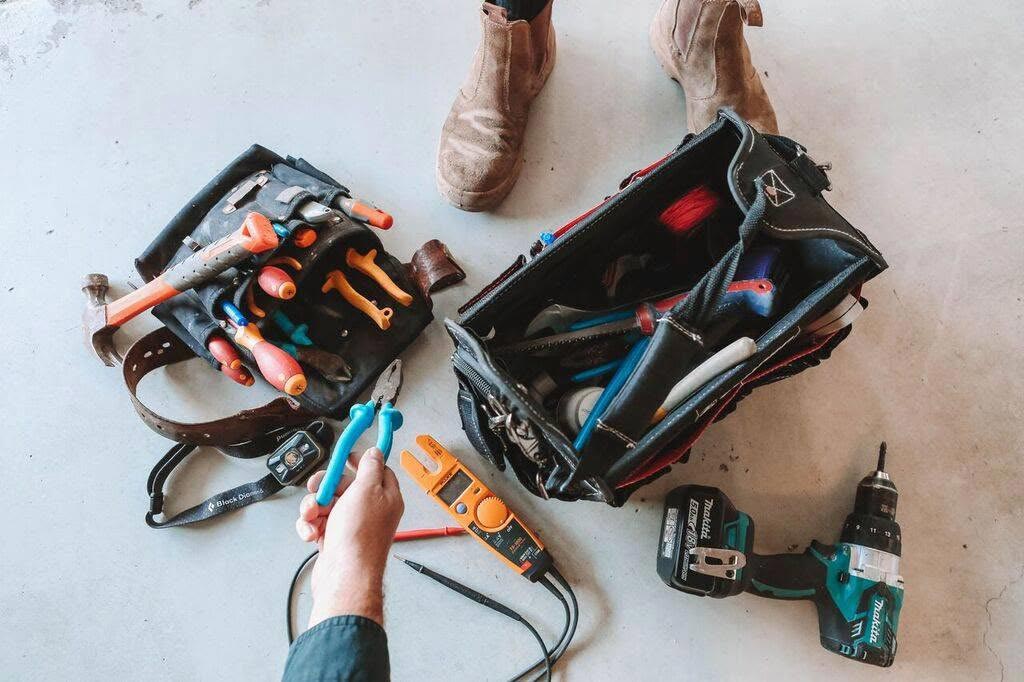 Different Electrical Tools By An Electrician On The Gold Coast